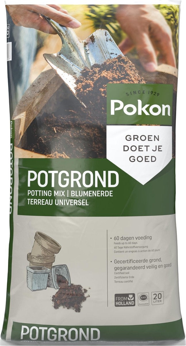 Pokon Universal Blumenerde - 20l - Für innen und außen - 60-Tage-Ernährung - Blumenerde universal