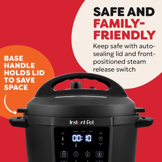 Instant Pot Rio 5,7 l Multikocher – 7-in-1-Schnellkochtopf – Slow Cooker – Dampfgarer – Joghurtbereiter – Bis zu 6 Portionen – Verbesserte Dampfabgabe