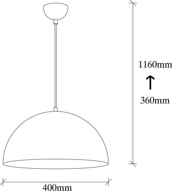 Moderne Pendelleuchte schwarz gold 40 cm | Canti