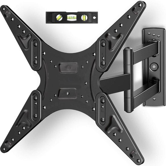 Auronic TV-Halterung – 26 bis 55 Zoll – TV-Wandhalterung – dreh- und neigbar – bis zu 40 kg – VESA 400 mm x 400 mm – u. a. für 43" und 55" – Schwarz