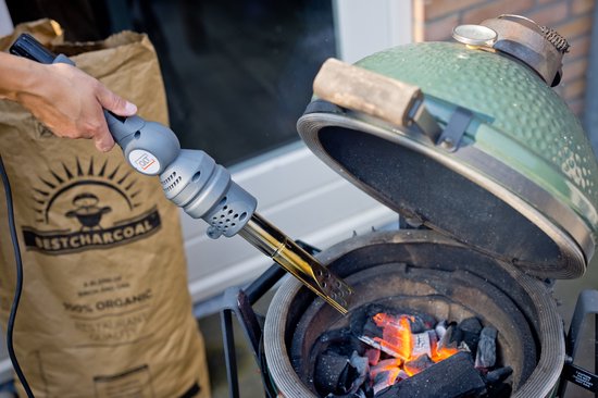 QLT 3-in-1 Elektrischer Unkrautbrenner - BBQ-Anzünder - Farb und Lack brenner - 2000W - Mit 5 Aufsätzen & Rädern
