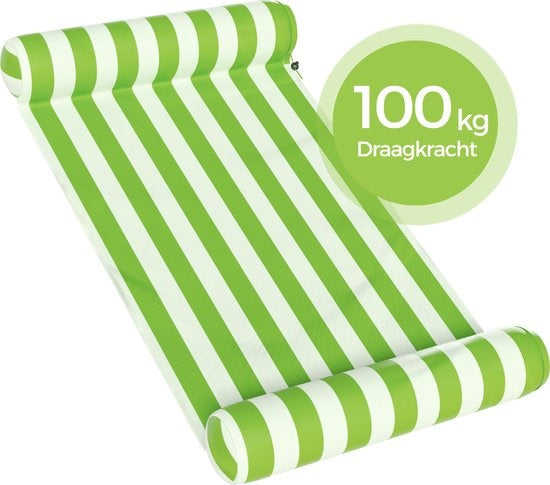 Travelly - Luxuriöse Wasserhängematte - Hängematte - Luftmatratze - Luftmatratze Pool - Wasserspielzeug - Wasserhängematte - Grün