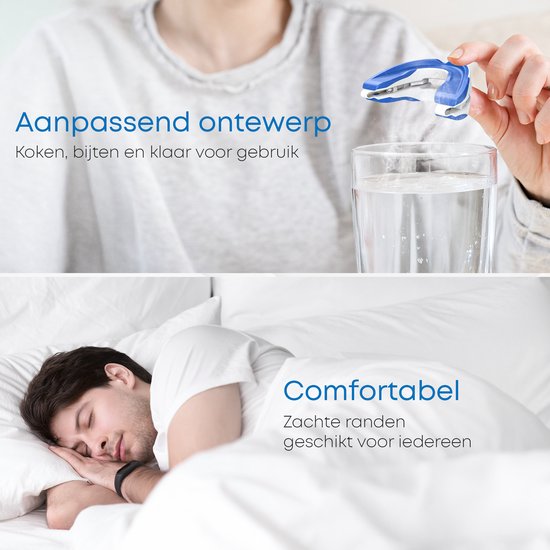 Anti-Schnarch-Bandage - PRO+ - Inkl. Box & Ebook - Verstellbar - Für eine gute Nachtruhe - Zahn-Bonbon - Zahn-Bonbon - Transparent BPA frei - Alyze