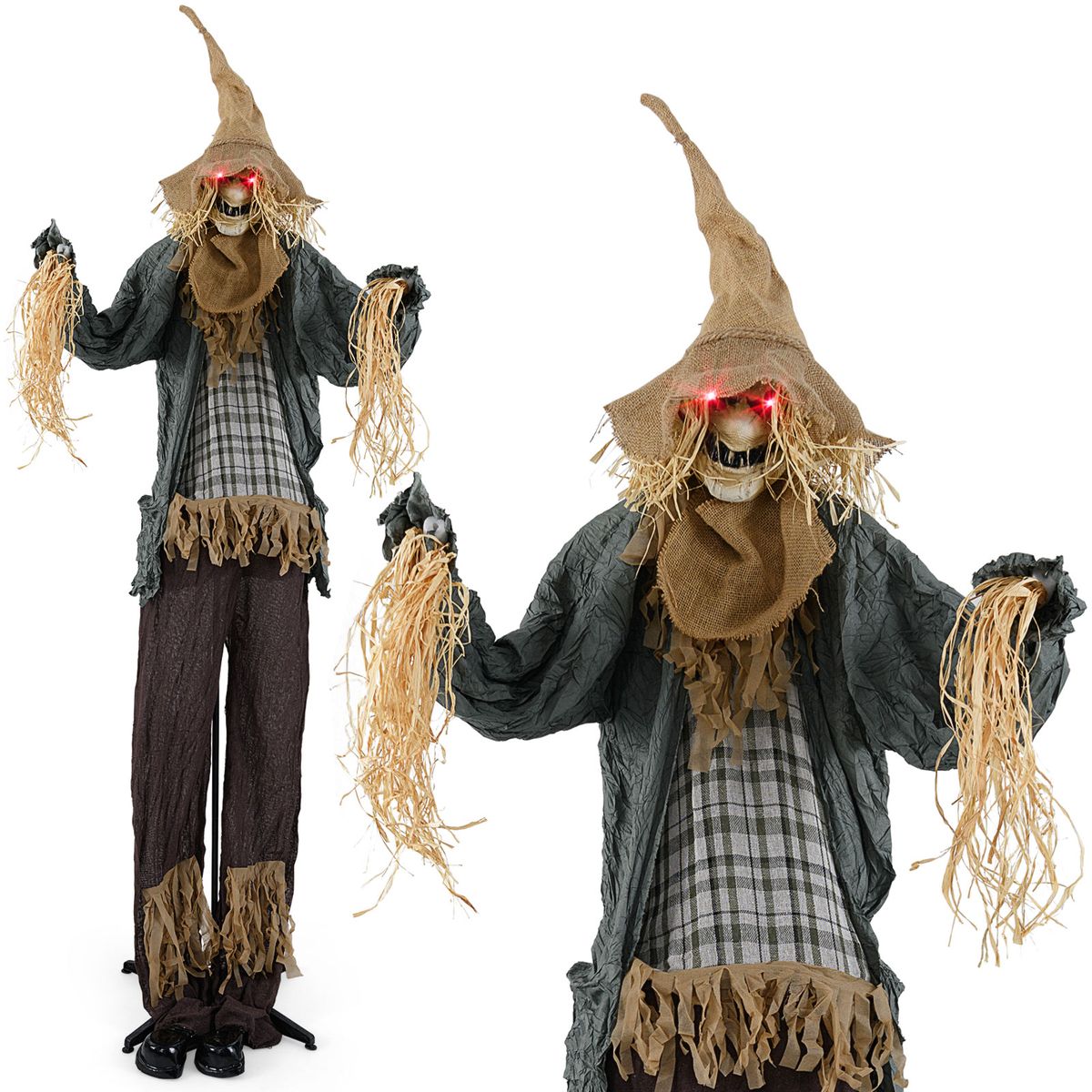 Coast Halloween-Vogelscheuche – animiert – geräuschgesteuert – leuchtende Augen – 213 cm
