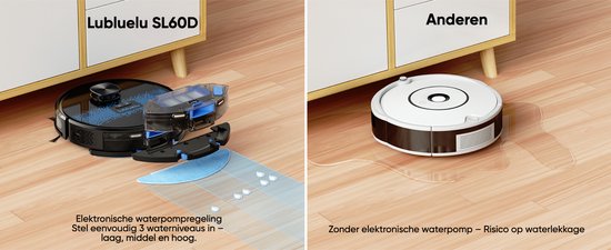 Lubluelu SL60D Roboterstaubsauger mit LDS9.0 LiDAR – 4000 Pa Saugkraft – 2-in-1-Staubsauger & Wischfunktion – App & Sprachsteuerung