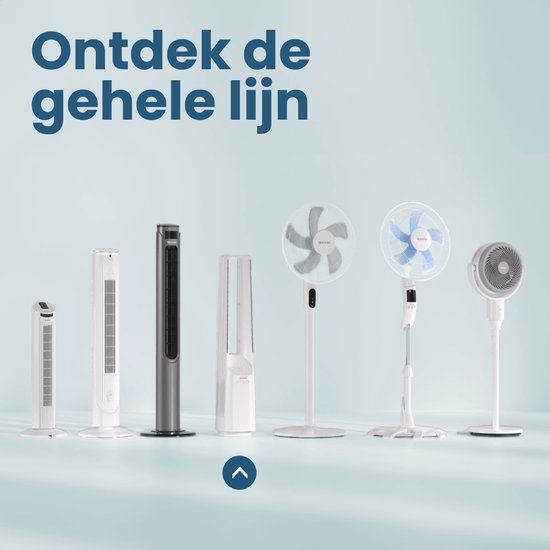 Auronic Turmventilator - Lamellenloses Modell - Luftkühler - Bodenventilator - Leiser Standventilator - 101 CM - 6 Geschwindigkeiten - Ventilator - Mit Zeitschaltuhr - 39 dB - Weiß