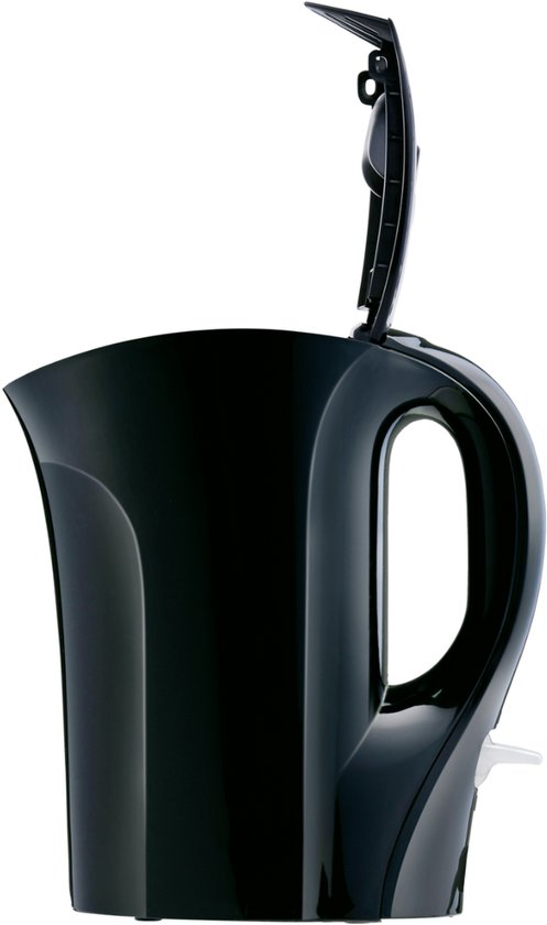 alpina Wasserkocher 1 Liter - Elektrischer Wasserkocher 800-1000W - Abschaltautomatik - Trockengehschutz - Schwarz - Kompaktmodell