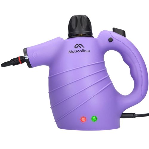 Motionflow - Dampfreiniger Pro - 1150 Watt - 12-in-1 - 450ML - 12-teiliges Zubehörset - Lila