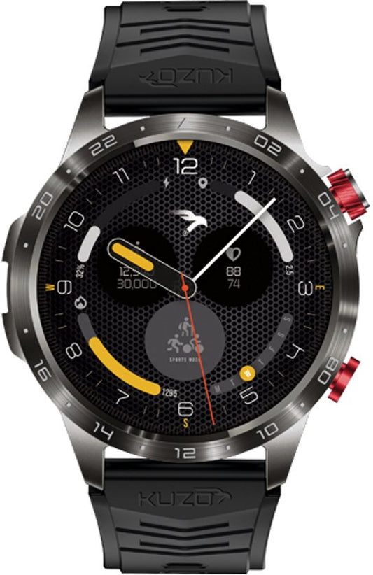 Veho VSW-004-PRO-B Smartwatch / Sportuhr, AMOLED-Hybrid-Touchscreen, dunkelmetallic