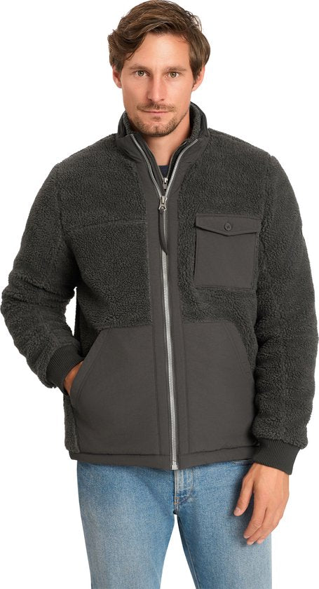 Mario Russo Teddy Jacket Stockholm - Herrenmantel - Wintermantel Herren - Weste Herren - Anthrazit - M