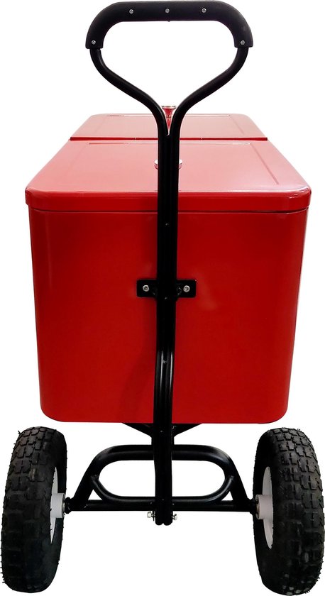 AXI Kühlwagen „Cooler“ in Rot – Handwagen – Kühlbox mit Rädern – 76 l Fassungsvermögen – Kühlbox mit Ablasshahn