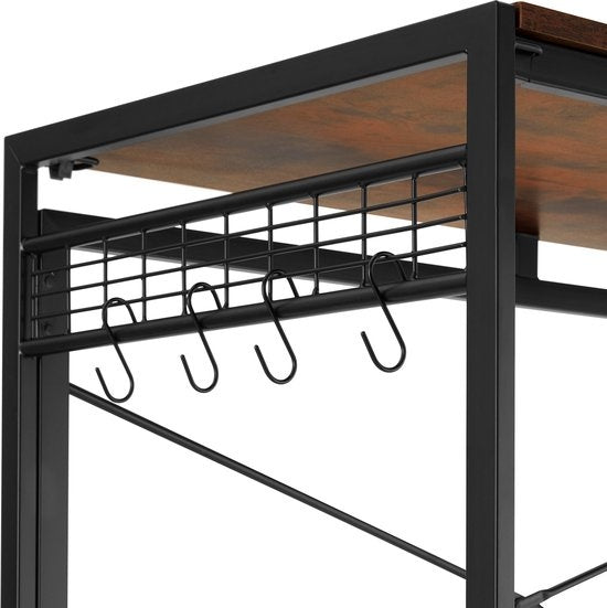 tectake - Paterson Klapptisch 102x51x77cm - dunkelbraun - 404660