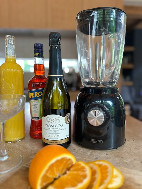 Bourgini Nostalgic Blender Schwarz 1.5L - Glaskrug - Schwarz - Eiszerkleinerer - Mixer - 600 Watt