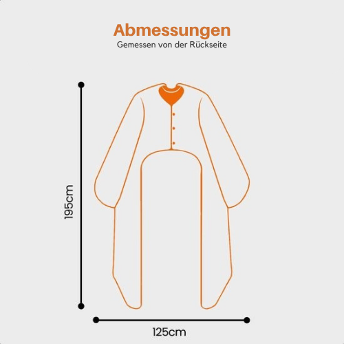 Goliving - Heizdecke mit Ärmeln - Waschbar - mit 9 Einstellungen und Timer - 195x125 cm -Grau