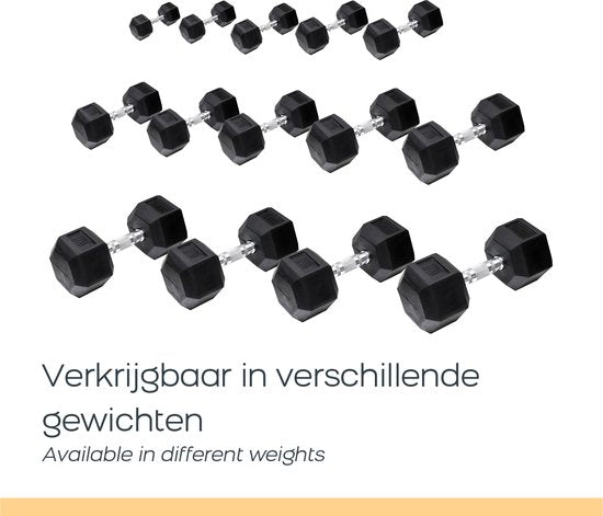 Orange Gym, Hex Hantel - 16KG - Sechseck Hanteln - Neopren Hantel
