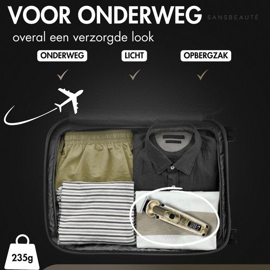 9-in-1 Bartschneider Herren - Sansbeauté® Trimmer für Bart und Körper - Inkl. 9 Aufsätze - Bodygroomer Herren - Body Trimmer Herren - Haartrimmer - Clippers - 0.5-15MM - Nase und Ohren - Trimmer - Bartmaschine - Multigroomer