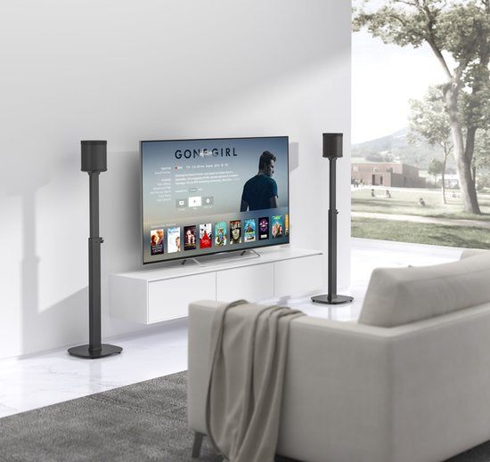 VDD Gaming - Lautsprecherständer - Sonos® One & SL - höhenverstellbar - Metall - Schwarz