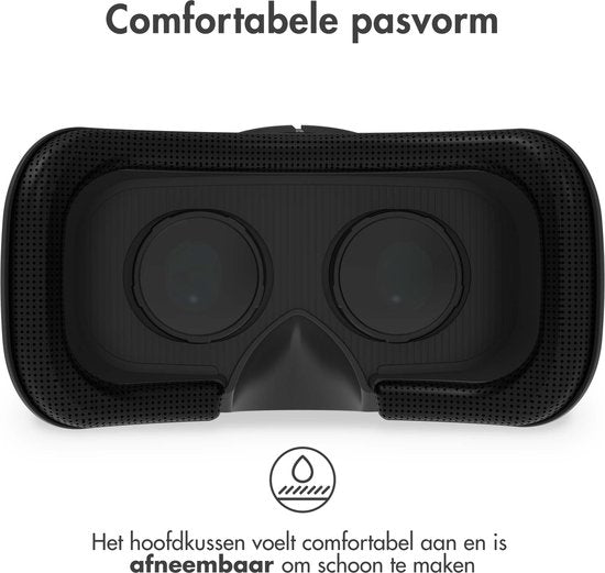 iMoshion VR-Brille Smartphone - Virtual-Reality-Brille - Realistisches 3D-Erlebnis - Geeignet für jedes Smartphone - Verstellbares Kopfband und bequemes Kissen