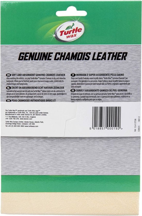 Turtle Wax CL412td Natürliches Chamoisleder - Echtes Chamoisleder - Lederchamois - Echtes Leder