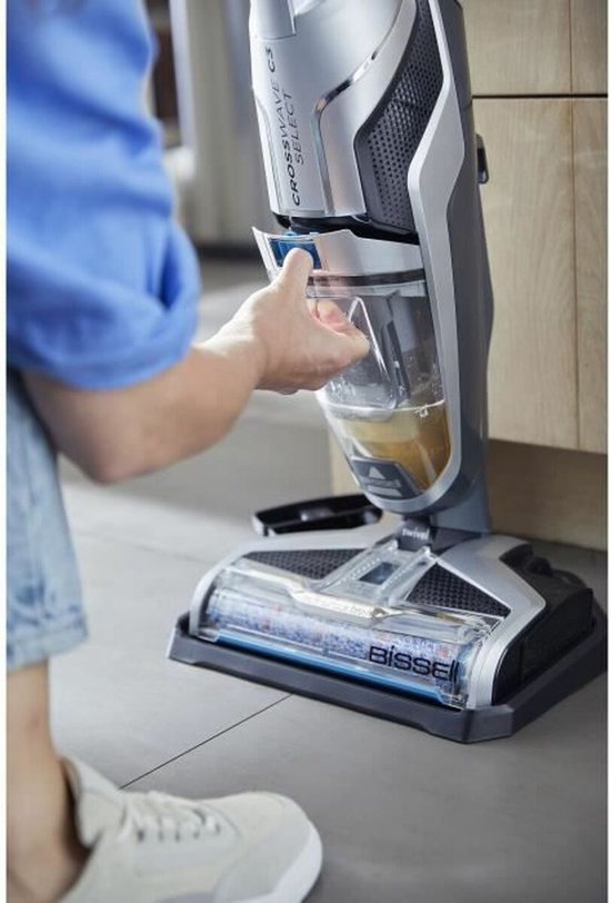BISSELL Crosswave C3 Select Stabstaubsauger mit Wischfunktion - Schnurgebundener Bodenreiniger - 3 in 1 Saugen, Wischen & Trocknen - Mehrflächensauger - Reinigungsmaschine für Teppich, Fliesen & Holzböden - Leistungsstarker 560W Motor - 3551N