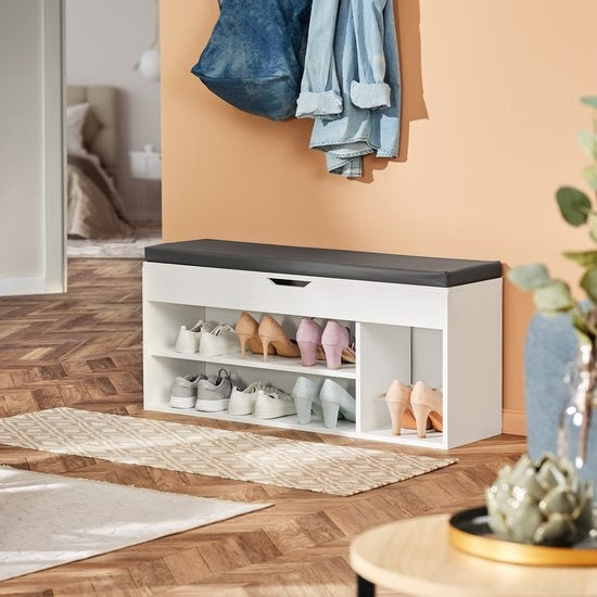 tectake - Natalya Schuhbank - Helles Holz, Eiche Sonoma - 403625