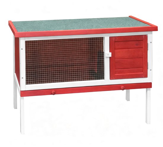 Kaninchenstall – Stall für Nagetiere (Kaninchen, Meerschweinchen) – Tierkäfig – Tierunterkunft – für drinnen und draußen geeignet