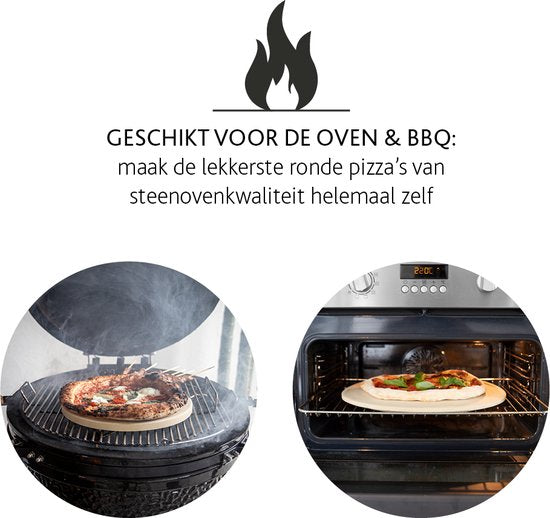Boska Pizzastein Deluxe - für Backofen & BBQ - Krustenpizza - Ø 29,5 cm - BBQ Zubehör