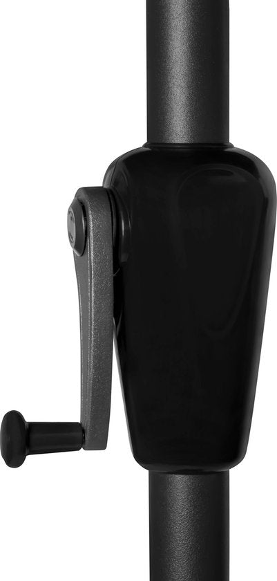 VONROC - Premium Sonnenschirm Iseo - 460x270cm - Doppelter Sonnenschirm - Langlebig - UV-beständiges Tuch - Inkl. Schutzhülle - Anthrazit/Schwarz