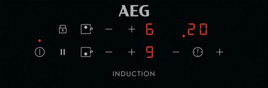 AEG IKB32300CB Schwarz Einbau 30 cm Induktionskochfeld mit 2 Kochzonen