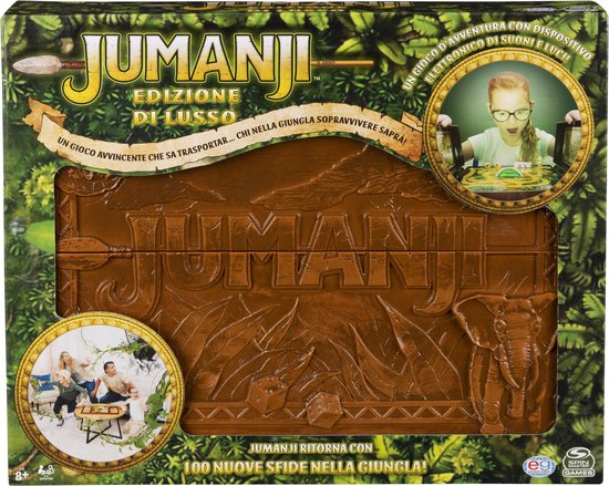 Spin Master Games „Jumanji Deluxe“, eine fesselnde elektronische Version des klassischen Abenteuer-Brettspiels, jetzt mit Licht und Sound