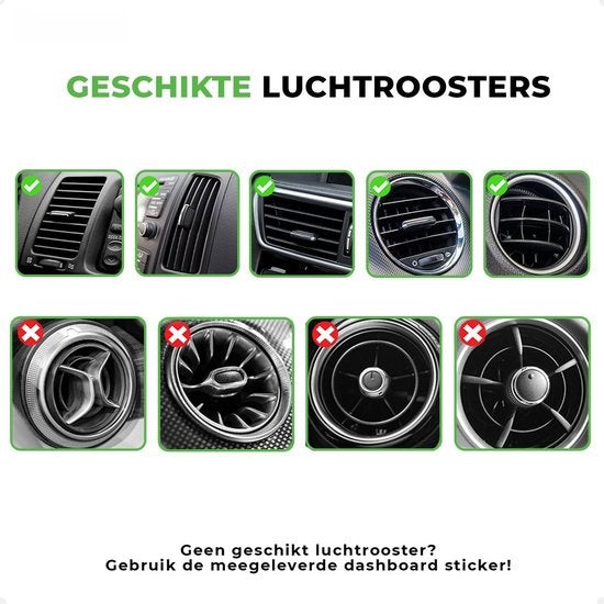 iSetchi Telefonhalterung - Qi Wireless Charger - 15-Watt-Schnellladegerät - Lüftungsgitter