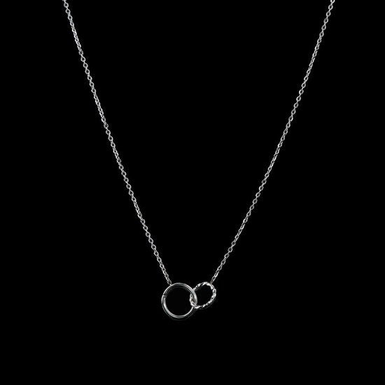 Laura Ferini Damen Halskette Per Sempre Silber - Silber Halskette mit Anhänger - 18K Weißgold vergoldet - Halskette - Halskette - Schmuck - Damen Halskette mit Anhänger