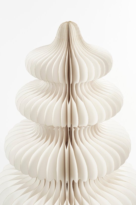 House of Seasons Dekoration Weihnachtsbaum - H152 x Ø104 cm - Papier - FSC Mix - Weiß