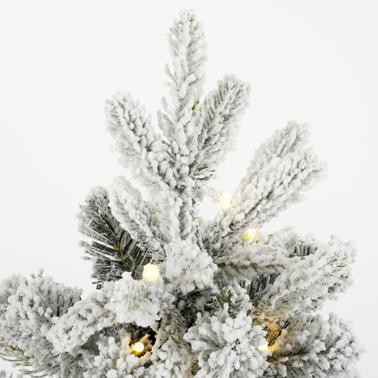 Black Box Trees Kunstweihnachtsbaum Grimshaw mit Schnee H60 x T46 cm – Kunstbaum im Jutesack – Kunstweihnachtsbaum für den Innenbereich – 56 Zweige – Grün