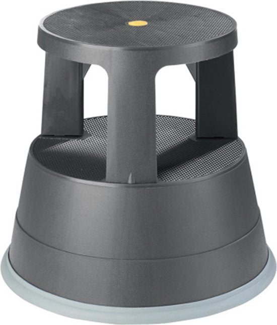 BRASQ Tritthocker Schwarz ST200 - Mobil - Kapazität 150 kg - Tritthocker - Tritthocker Erwachsene - Elefantenfuß