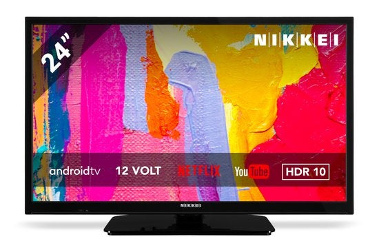 Nikkei Android TV- 24 Zoll (61 cm) - 12 Volt - HDR10 - schwarz