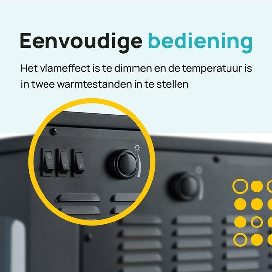 MOA Elektroherd - Atmosphäre Kamin - Platz für dekoratives Holz - EFS183C