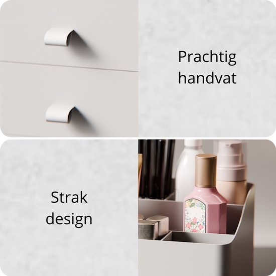 Organess - Make-up-Organizer - Aufbewahrungsbox - Hautpflege-Organizer - Make-up-Etui - Weiß