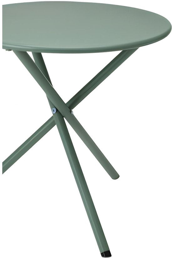 Ambiance Garten-Beistelltisch – grün – Metall – Durchmesser 48 cm – Höhe 48 cm – rund – Couchtisch