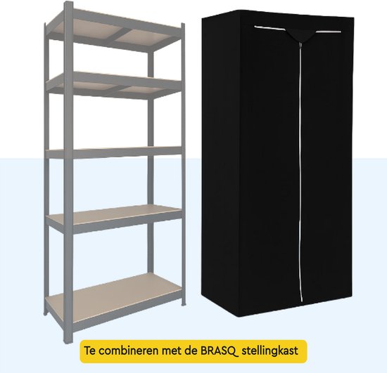 BRASQ Regalabdeckung schwarz - 180x90x40 cm