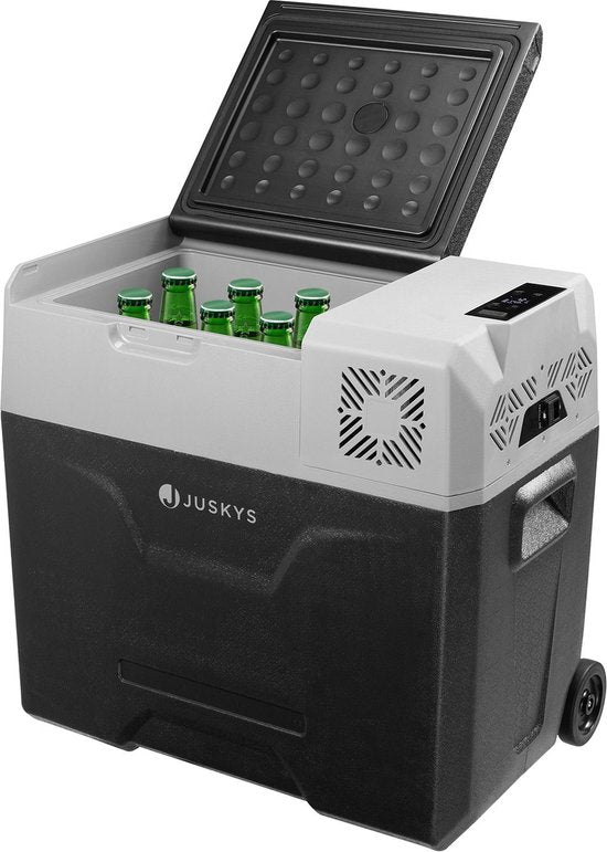 Juskys Elektronische Kühlbox / Kompressor Kühlbox Yukon - 50 Liter - 230 V Anschluss - grau