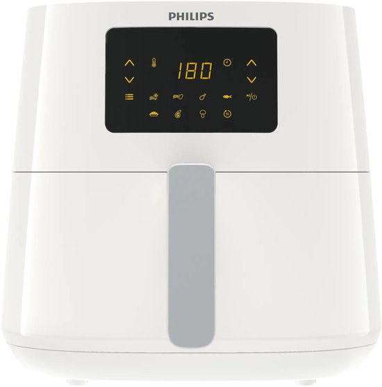Philips 3000 Serie HD9270/00 Heißluftfritteuse, nur 6,2 l – 2000 W – Heißluftfritteuse, Silber/Weiß
