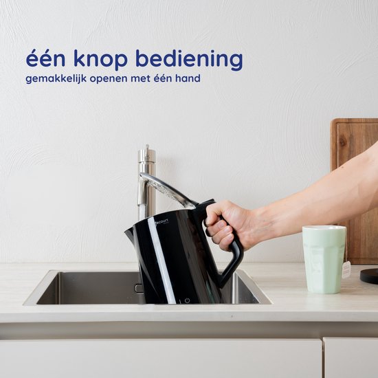 Safecourt Kitchen - Smart Wasserkocher - Warmhaltefunktion - 5 Temperatureinstellungen - 1,7 L - Schwarz
