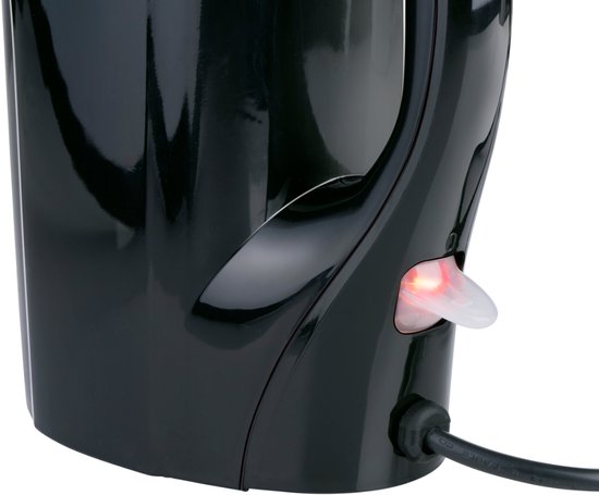 alpina Wasserkocher 1 Liter - Elektrischer Wasserkocher 800-1000W - Abschaltautomatik - Trockengehschutz - Schwarz - Kompaktmodell