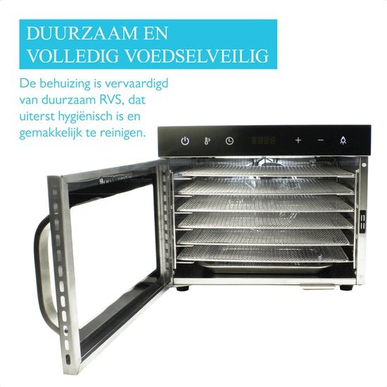 Wartmann 2206 DH Lebensmitteltrockner, Trockenschrank, Dehydrator, Edelstahl, 6-lagig.