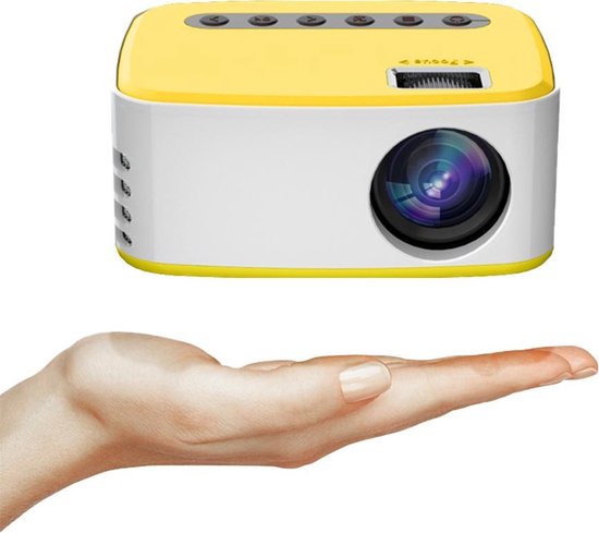 Fuegobird T20 Mini-Beamer – Taschenbeamer – Tragbar – LED – Unterstützt 1920×1080 – Weiß