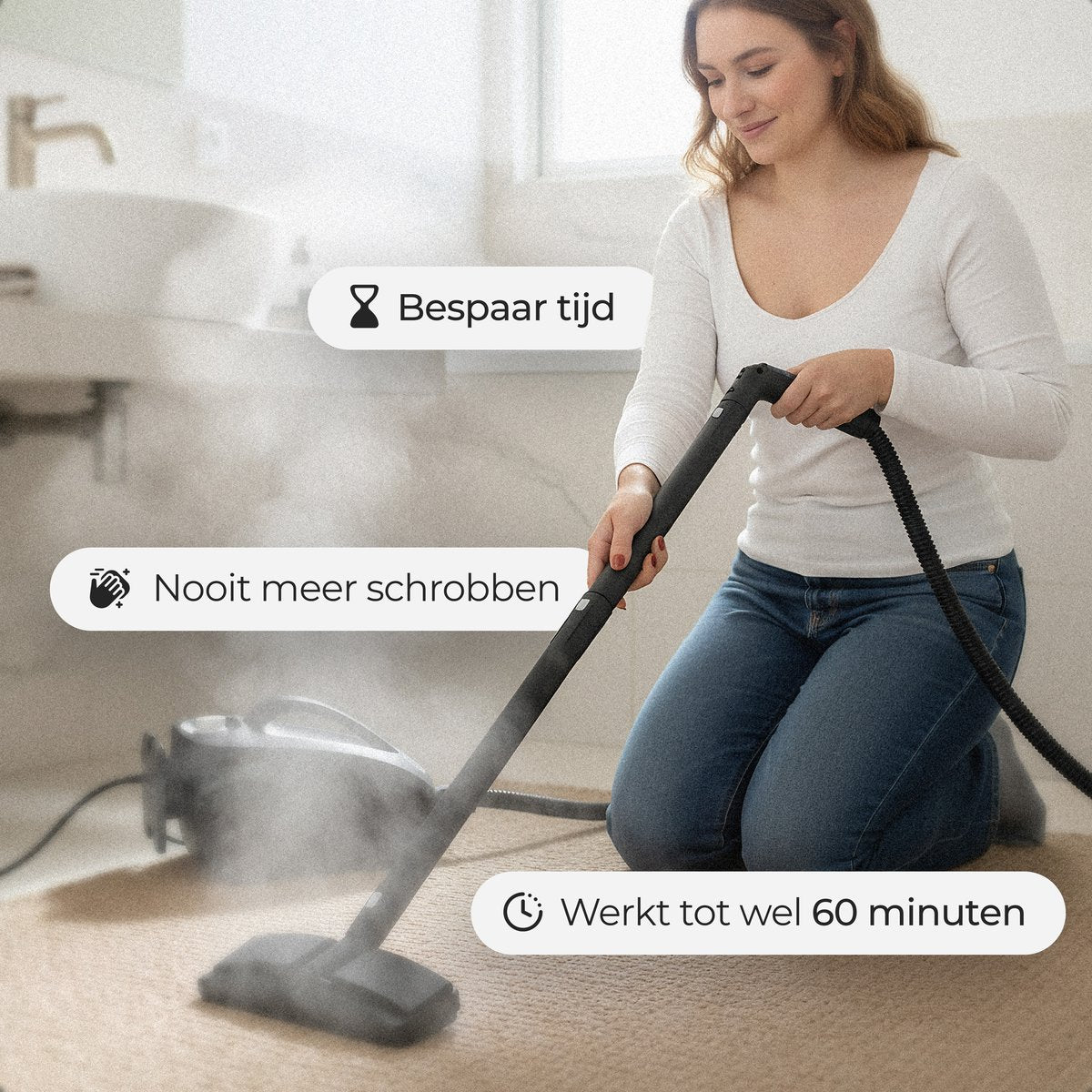 Atmosed AS-2 Dampfreiniger – 1650 W – 4 bar – 2,5 l – mit 20 Zubehörteilen