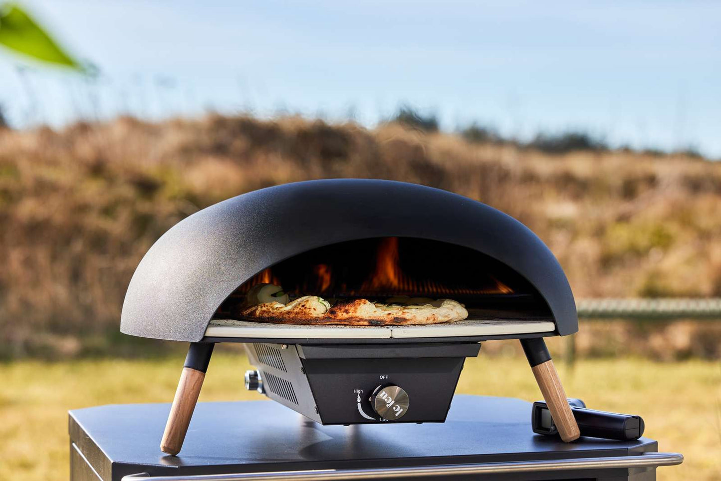 Le Feu Turtle 3.0 Gas-Pizza-Ofen  - Ø52 cm - H30 cm - T47,7 cm - Schwarz