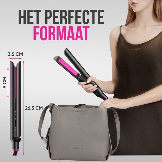 Strex Glätteisen - 2 in 1 - Glätten und Locken - Keramik - 120/230°C - Lockenstab