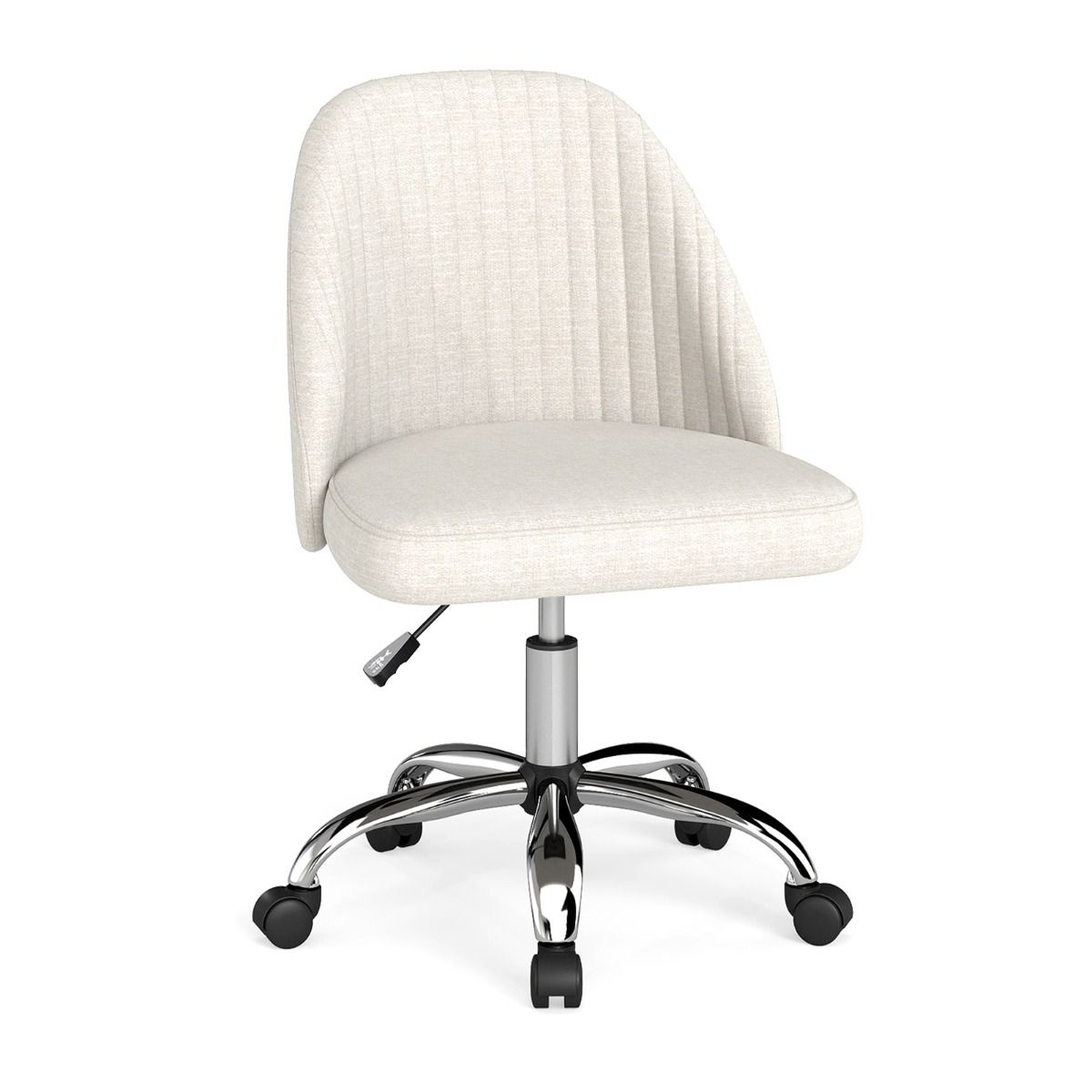 Coast Bürostuhl ohne Armlehnen – geschwungene Rückenlehne – gepolsterte Sitzfläche – beige